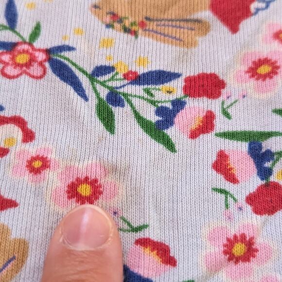 Hanna Andersson Pajmas Girl Sz 18-24m Blue Ballerina Bunny Floral Organic Cotton - Picture 4 of 5